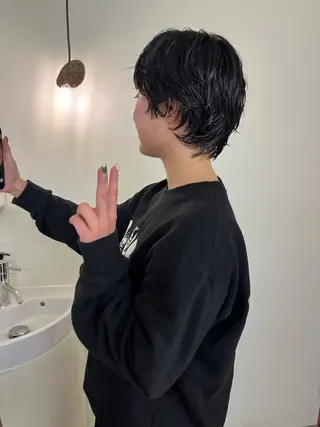 ショート パーマ メンズハイトーン/栄 /イトウタケルのヘアスタイル