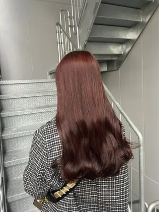 カラー ヘアアレンジ 大人っぽ♡上品な暖色 ♡ブリーチなし♡のヘアスタイル