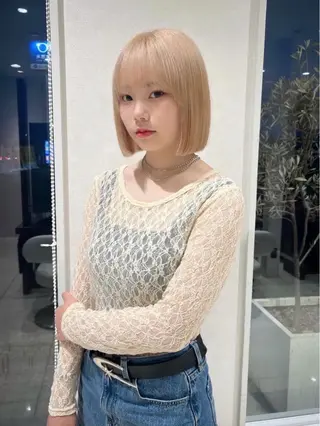 カラー nehus nagaoka所属・🖤複雑履歴ブリーチ Mizuki 🖤のヘアスタイル