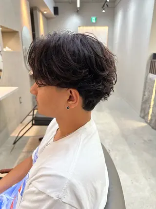 ショート パーマ メンズ 木下 健心のヘアスタイル
