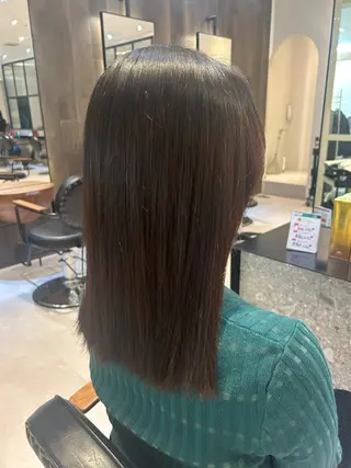セミロング 縮毛矯正/カット/ 韓国ヘア/蛯原🍤のヘアスタイル