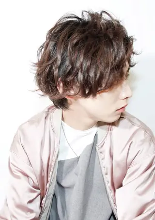 ミディアム カラー パーマ メンズ sherry所属・佐伯 りょうのヘアスタイル