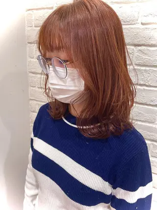 ミディアム カラー パーマ ヘアアレンジ メンズ キッズ ネイル マツエク・マツパ アイブロウ belta.🌱 安藝夏花🌻のヘアスタイル