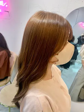 ミディアム 新宿/韓国レイヤー/ 顔周りカット松本美晴のヘアスタイル