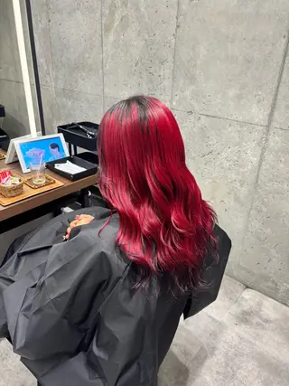 カラー 暖色/ハイトーン/ カラー/HBLのヘアスタイル