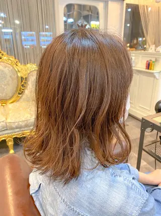 ミディアム カラー ⭐️ショート⭐️美髪 矯正⭐️水口陸のヘアスタイル