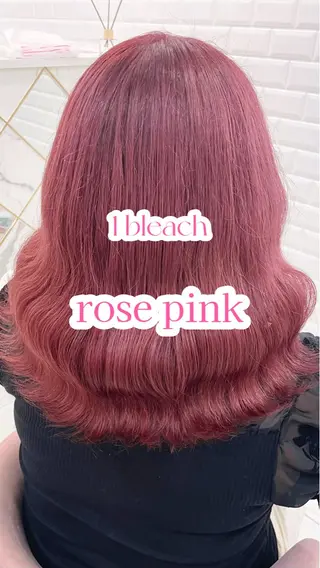 セミロング ガーリーカラー🩷 ユウ🍓💞のヘアスタイル