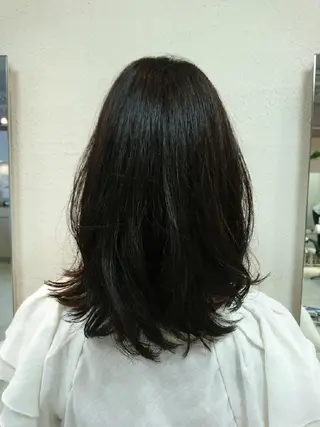 ミディアム nagane sayakaのヘアスタイル