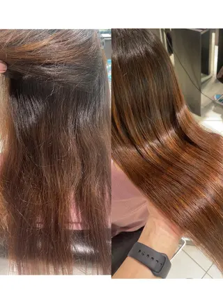 ロング 縮毛矯正 🎨銀座のヘアスタイル