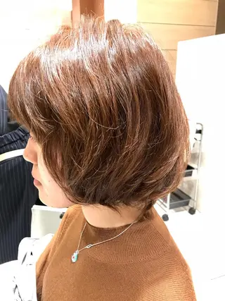 ショート カラー パーマ テラモト カズヨシのヘアスタイル