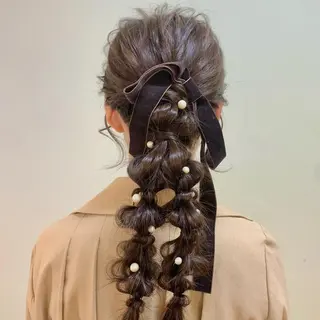 ロング ヘアアレンジ ヘアセット/エクステ cocoro🐹🎀のヘアスタイル