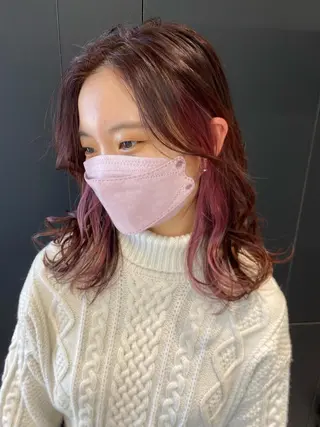 セミロング カラー ヘアアレンジ Rene'所属・当日予約⭕️ JUNYAのヘアスタイル