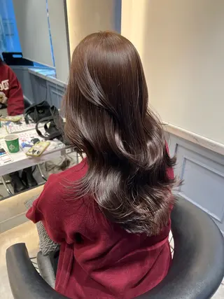 ロング 韓国レイヤー/顔周り /縮毛矯正/羽田航のヘアスタイル