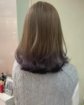 ミディアム カラー 髪質改善カラー ケアブリーチ/タムのヘアスタイル