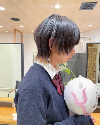 ショート カラー 似合わせ レイヤー須川のヘアスタイル