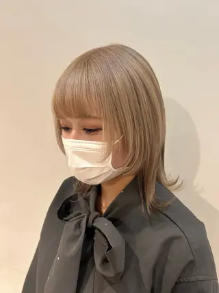 ミディアム カラー ikeda shioriのヘアスタイル