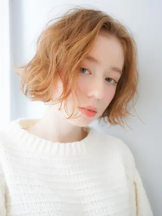 ミディアム カラー パーマ 山下 直人のヘアスタイル