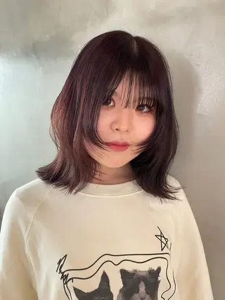 ミディアム カラー ユウナ🎀レイヤー/ 暖色カラーのヘアスタイル