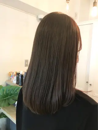 セミロング メンズカット/透明感 カラー/河端悠花のヘアスタイル