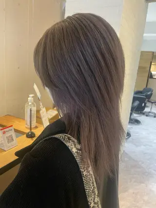 セミロング カラー hisano / ハイトーン･透明感のヘアスタイル