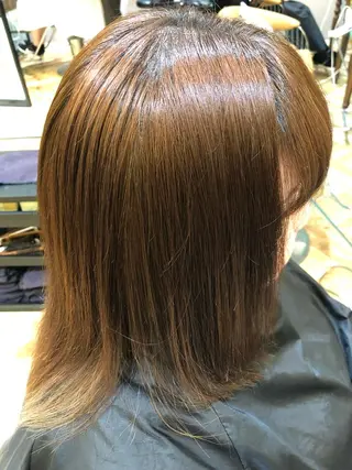 ミディアム ボブ韓国風レイヤー 髪質改善/畠中ケントのヘアスタイル