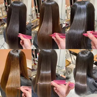 セミロング ORIKA 美容室のヘアスタイル