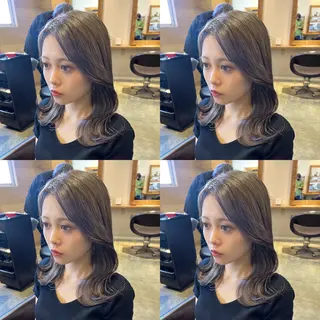 ミディアム カラー レイヤー×髪質改善 マネージャー安藤光司のヘアスタイル