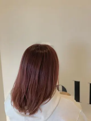 セミロング カラー 透明感/ブリーチ縮毛 /髪質改善/星野純一のヘアスタイル