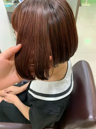 ショート ぷつっとボブ/ちゅる ピンク/mika☆のヘアスタイル