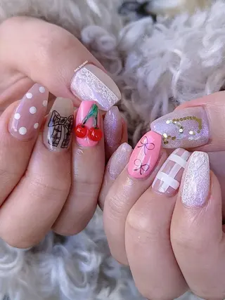 ネイル 3dパーツ/流行り 👧shushu❤️のネイルデザイン