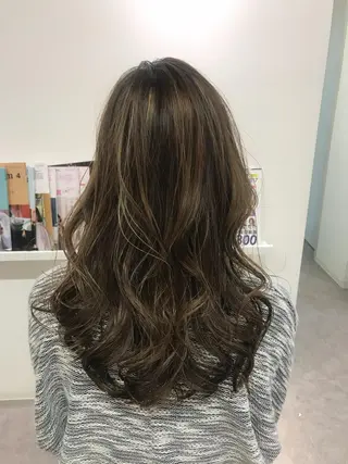 ロング カラー ri saのヘアスタイル