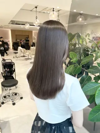 セミロング カラー ブリーチなし/透明感 カラー🕊️坂入上総のヘアスタイル