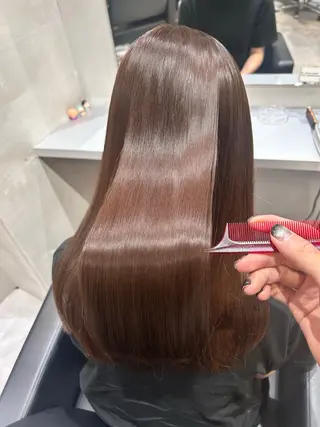 ロング カラー 髪質改善カラー✖︎ 縮毛矯正✨️店長純大のヘアスタイル