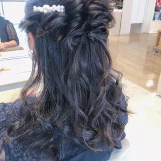 ロング ヘアアレンジ 似合わせ.ﾍｱｾｯﾄ 得意🌹井上美沙のヘアスタイル