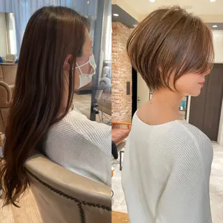 ショート 無料カットモデル/ 大人ショート/荒砂のヘアスタイル