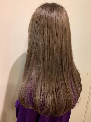 セミロング カラー 艶カラー/ハイトーン Anjuのヘアスタイル