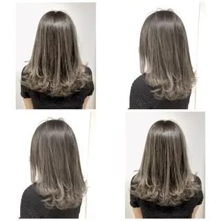 セミロング カラー KIZU 髪質改善 オカルト怪談のヘアスタイル