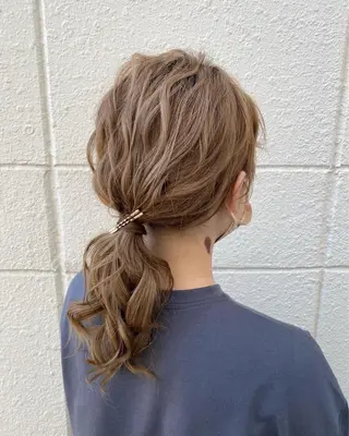 ミディアム ヘアアレンジ Hair　space Rizm　green所属・sayumi 🍒のヘアスタイル