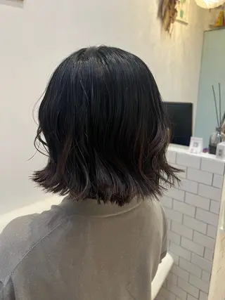 ミディアム カラー 艶髪美容師堀井 凌平のヘアスタイル