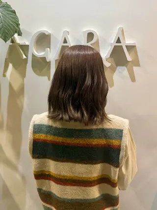 ミディアム カラー yuzua/暖色 透明感カラーのヘアスタイル