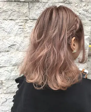 ミディアム カラー ヘアアレンジ エクステの神様 ▫️原島ユウヤ▫️のヘアスタイル