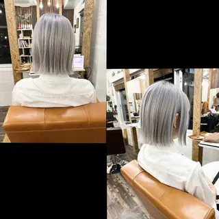 ショート カラー ✯カラー&編み込み エクステ✯池田智博✯のヘアスタイル