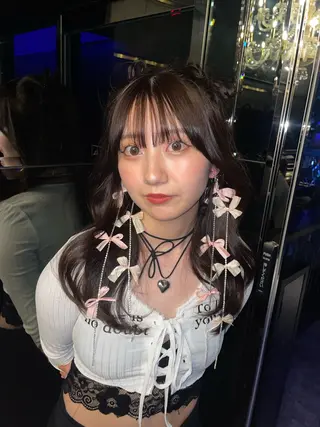 セミロング カラー ヘアアレンジ 韓国ヘア/レイヤー Londエレンのヘアスタイル