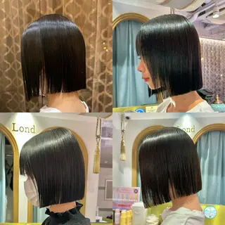 ミディアム 髪質改善【縮毛矯正】 美髪ボブを量産する人のヘアスタイル