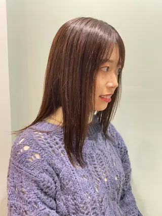 セミロング 🌈HAPPYになる hair🌈ユウカのヘアスタイル