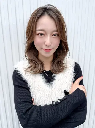 ミディアム ボブ・レイヤー・縮毛 /内藤康太のヘアスタイル