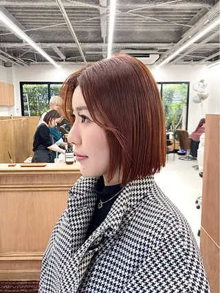 ミディアム カラー ヘアアレンジ ハル🌸柔色/ ブリーチなし/艶髪のヘアスタイル