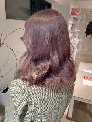 ミディアム カラー 暖色カラー🍒 ケアブリーチ/akiのヘアスタイル