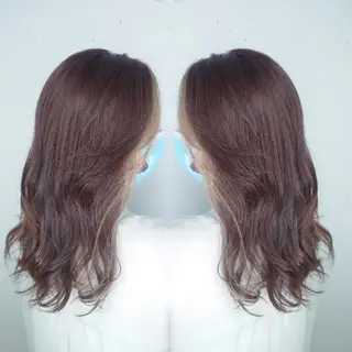 カラー セミロング E Komo hair所属・Wow❕E Komo hair 永井一輝のヘアスタイル