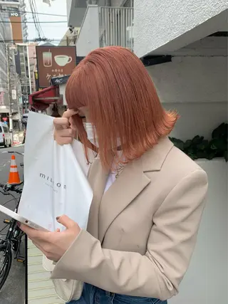 ミディアム カラー ヘアアレンジ SALOWIN原宿ash店所属・理想のハイトーンへ 🌙サイダサキのヘアスタイル